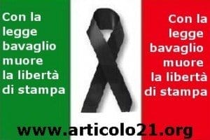 legge bavaglio, italia in lutto